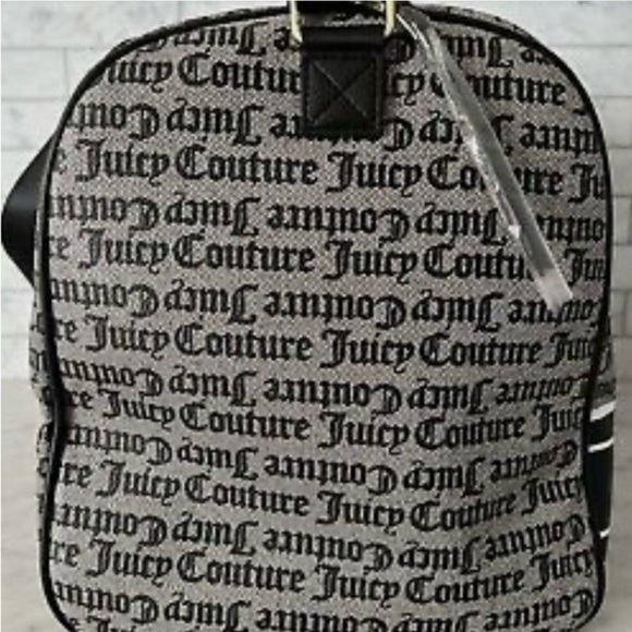 NWT Juicy Couture Women’s Carry-on Duffel Travel Bag Black/Cream - Picture 6 of 13